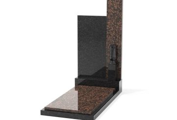 Комбинированный гранитный памятник с надгробной плитой тип КБ02