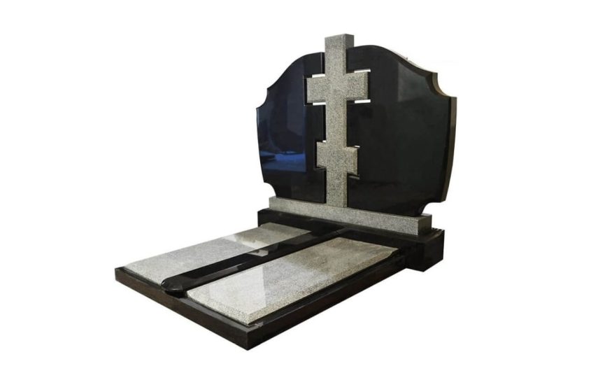 Элитный мемориальный комплекс на могилу на двоих с крестом КБ31
